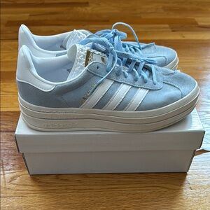 Adidas Gazelle Bold Sky Blue Sneakers - Size W8.5